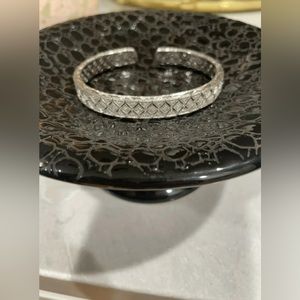 Affinity Diamond Sterling Silver Filigree Hinge Bracelet.